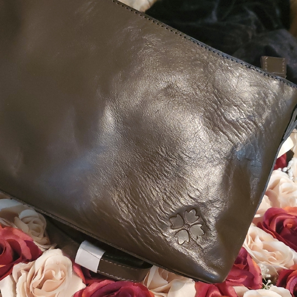 Patricia Nash Dark Brown/Olive Betta Crossbody Bag